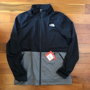 NWT The North Face grey and black track jacket